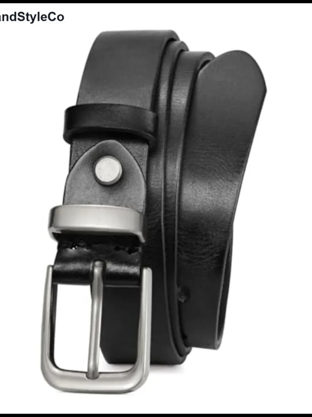 Genuine Leather Belt with Vintage Metal Buckle for Women - Full Grain Cowhide